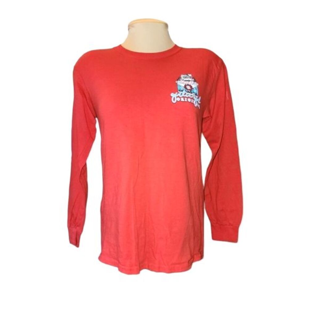Girlie Girl Originals "Hippie Holidays" Christmas Red Long Sleeve T-Shirt Size S